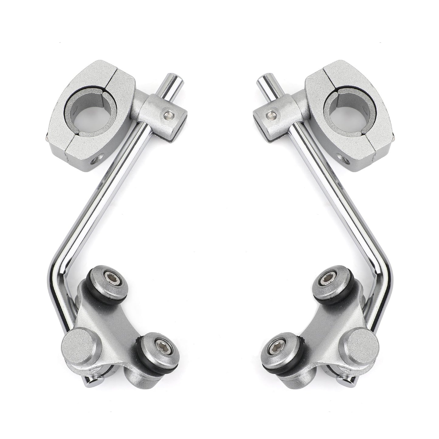 Support de fixation universel pour pare-brise de guidon standard 7/8" 22 mm, argent