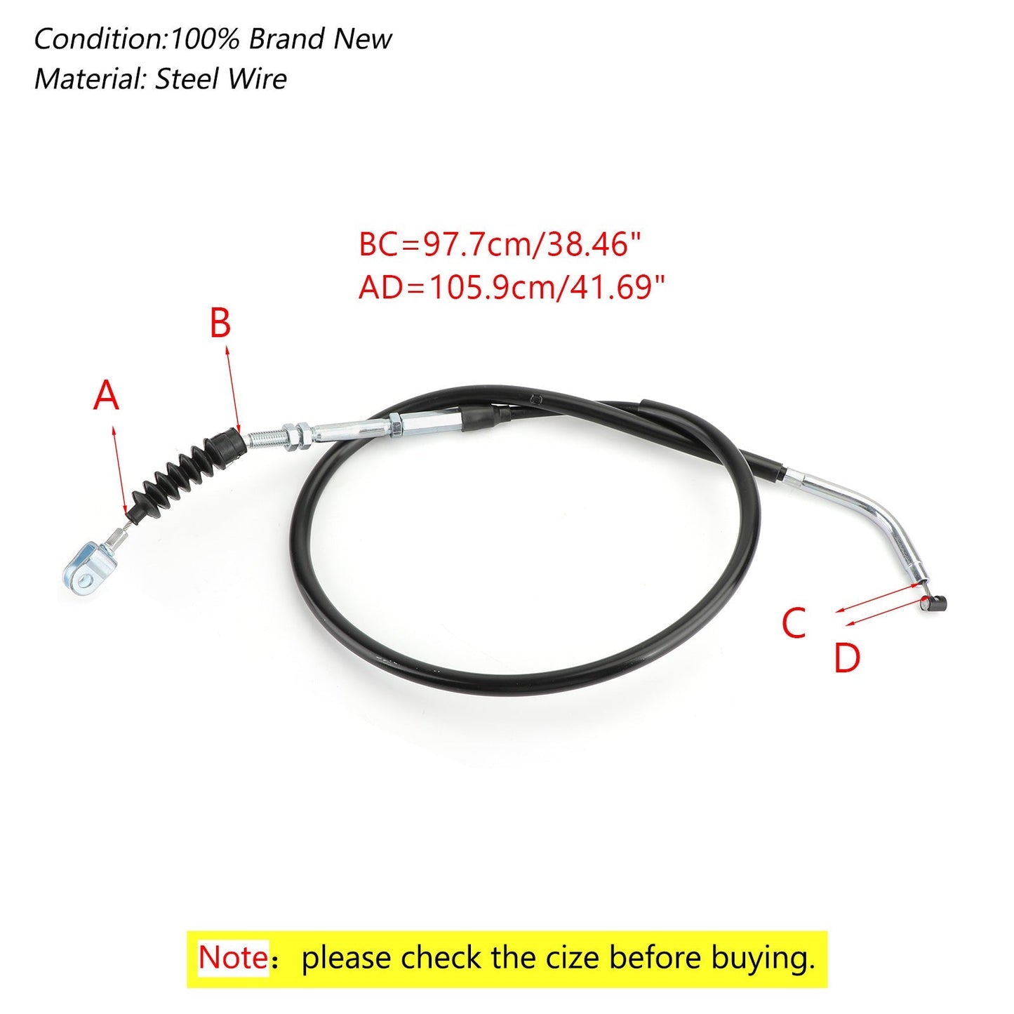 Cable de embrague de repuesto para Suzuki GW250 Inazuma 14-17 (58200-48HC0)