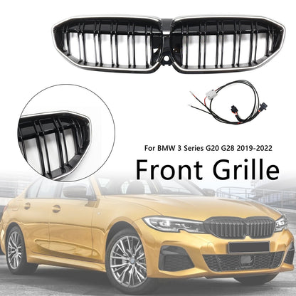 2019-2022 Double Slat Black Kidney Grille 51138072085 Fit BMW 3 Series G20
