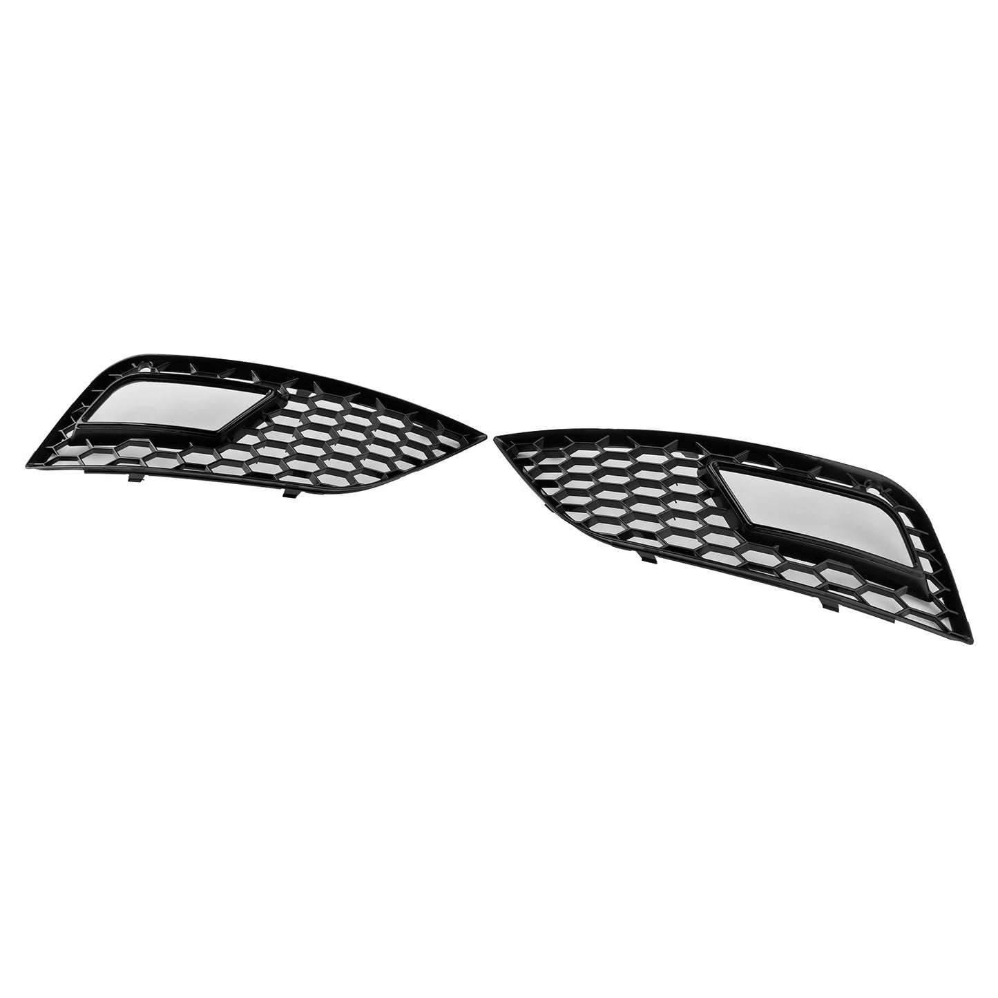 2013-2015 Black Honeycomb Fog Light Cover Fit Audi A4 B8.5 Standard Bumper