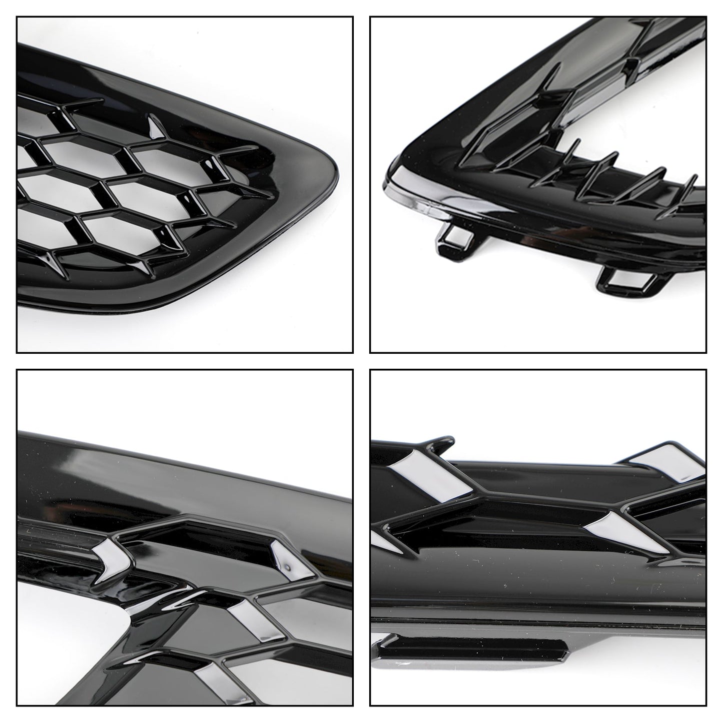 Ford 2015-2017 Focus F1EZ15200A F1EZ15201A Pair Front Bumper Fog Light Lamp Cover Bezel Grill