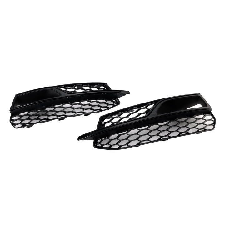 2013-2016 Audi S3 8V 8V3807681L Front Bumper Fog Light Cover Black Grill