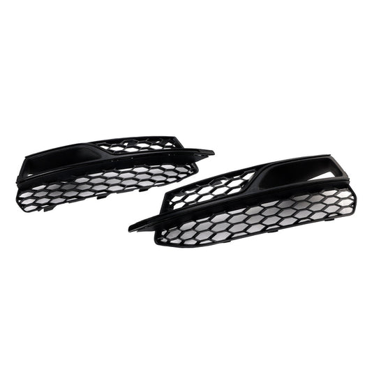 2013-2016 Audi S3 8V 8V3807681L Front Bumper Fog Light Cover Black Grill