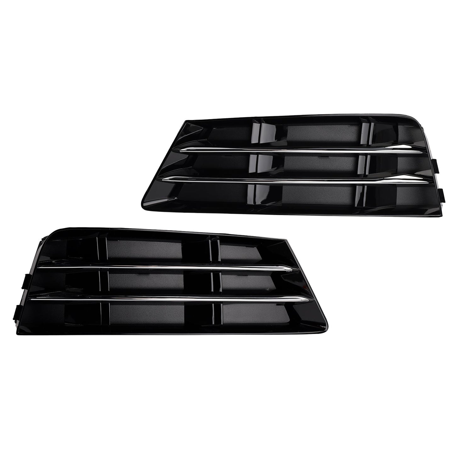 2016-2018 2PCS Front Fog Light Grille Lower Bumper Grill Fit AUDI A4 B9