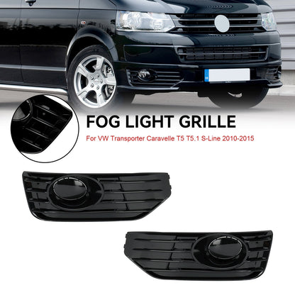 Volkswagen 2010-2015 Transporter Caravelle T5 T5.1 S-Line Fog Lamp Light Cover Insert S-line Grill