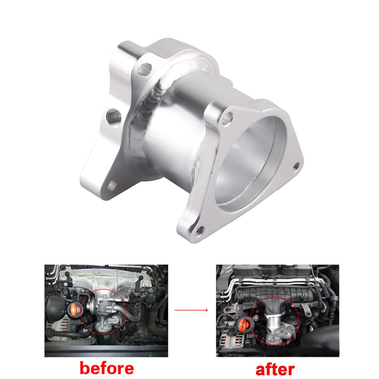 Kit de suppression de vanne EGR pour VW Golf Mk5, Skoda, Seat, Jetta et Audi 2.0 Tdi