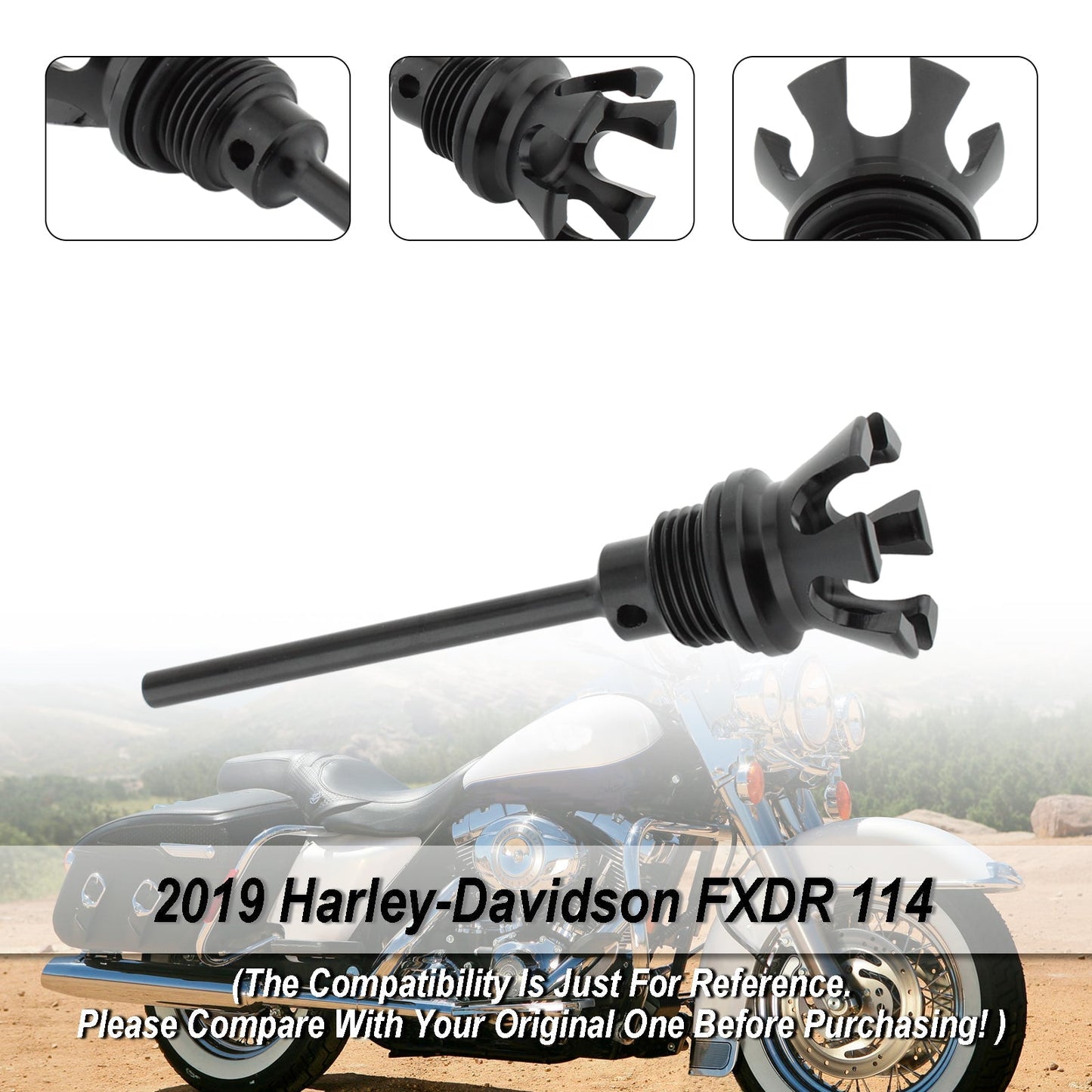 Bouchon de réservoir de jauge d'huile pour Softail Road Glide Street Bob 1105-0022