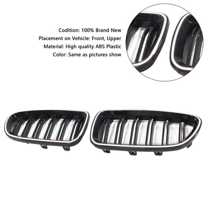 01.2009-10.2016 BMW 5-Series F10 Kidney Bumper Grill Grille Gloss Black 51137203649 51137203650