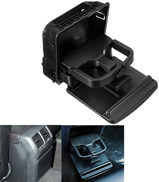 Apoyabrazos trasero negro para VW Eos 2006-2011, consola central, portavasos, 1K086253382
