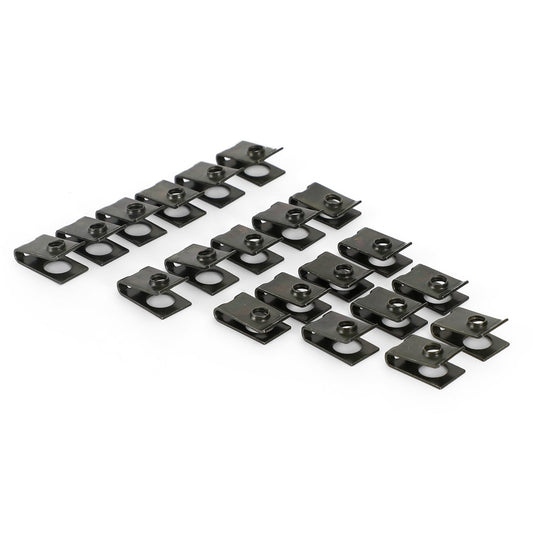 20 tuercas para carenado de motocicleta, clip de tornillo galvanizado Speedclips de 5 mm para Honda