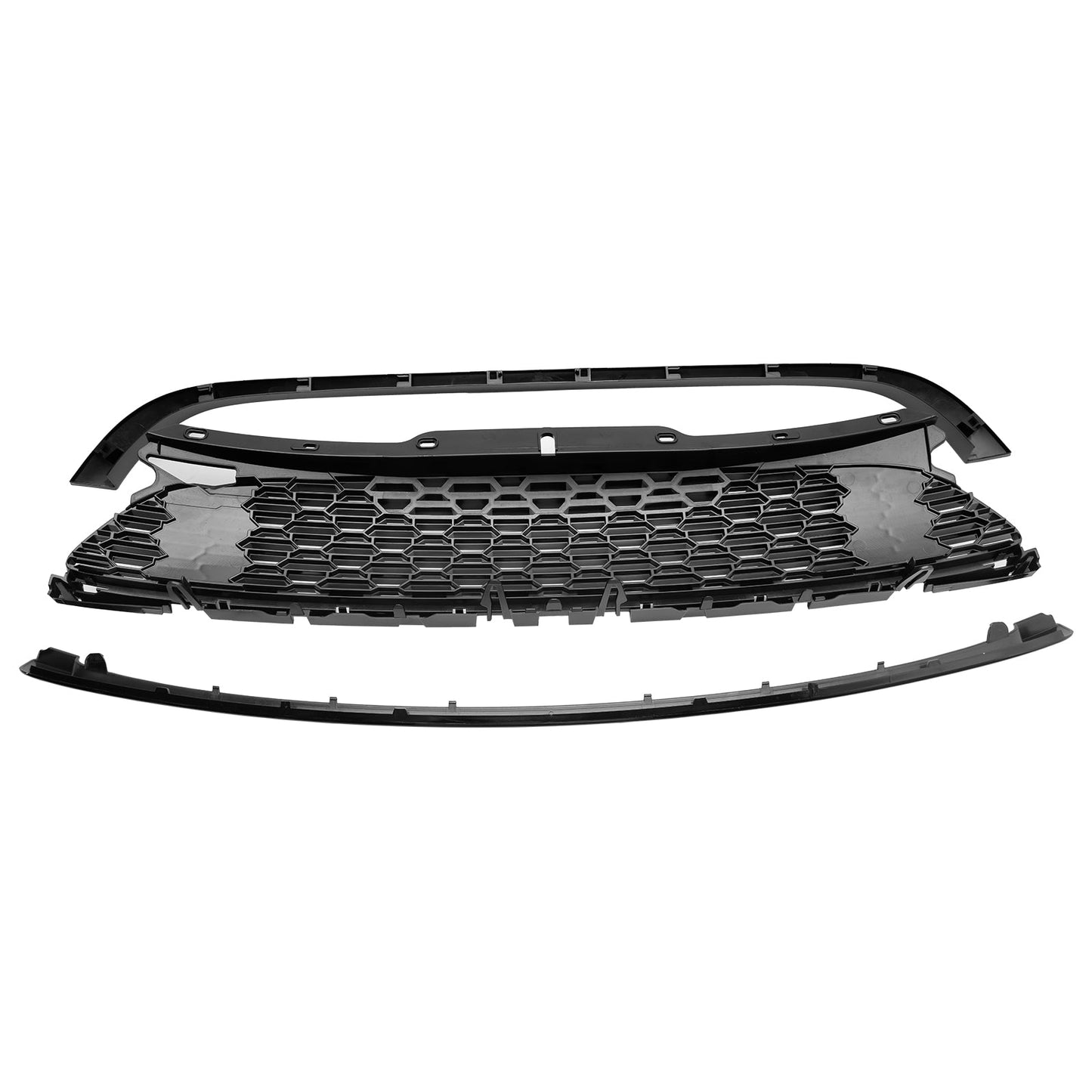 2007-2015 Mini Cooper S R55 R56 R57 R58 R59 JCW Style 3PCS Gloss Black Front Grill Replacement Grille