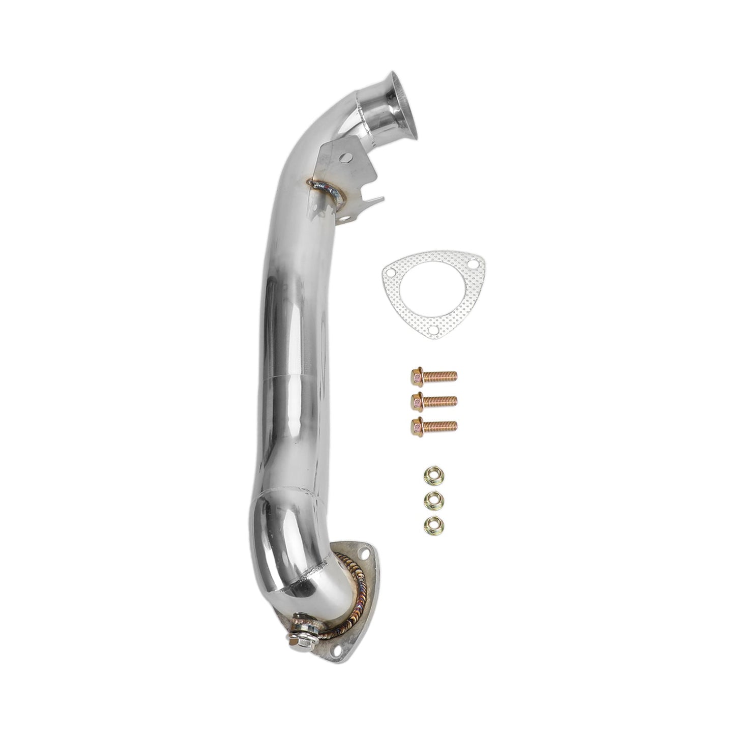 Downpipe Exhaust for 2007-2016 Mini Cooper R55-R61 1.6 Turbo 2.5 inch with 2 O2 sensor bungs Assosary