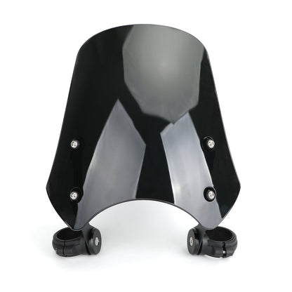 ABS Motorcycle Windscreen Windshield for Harley Dyna Softail Models Black