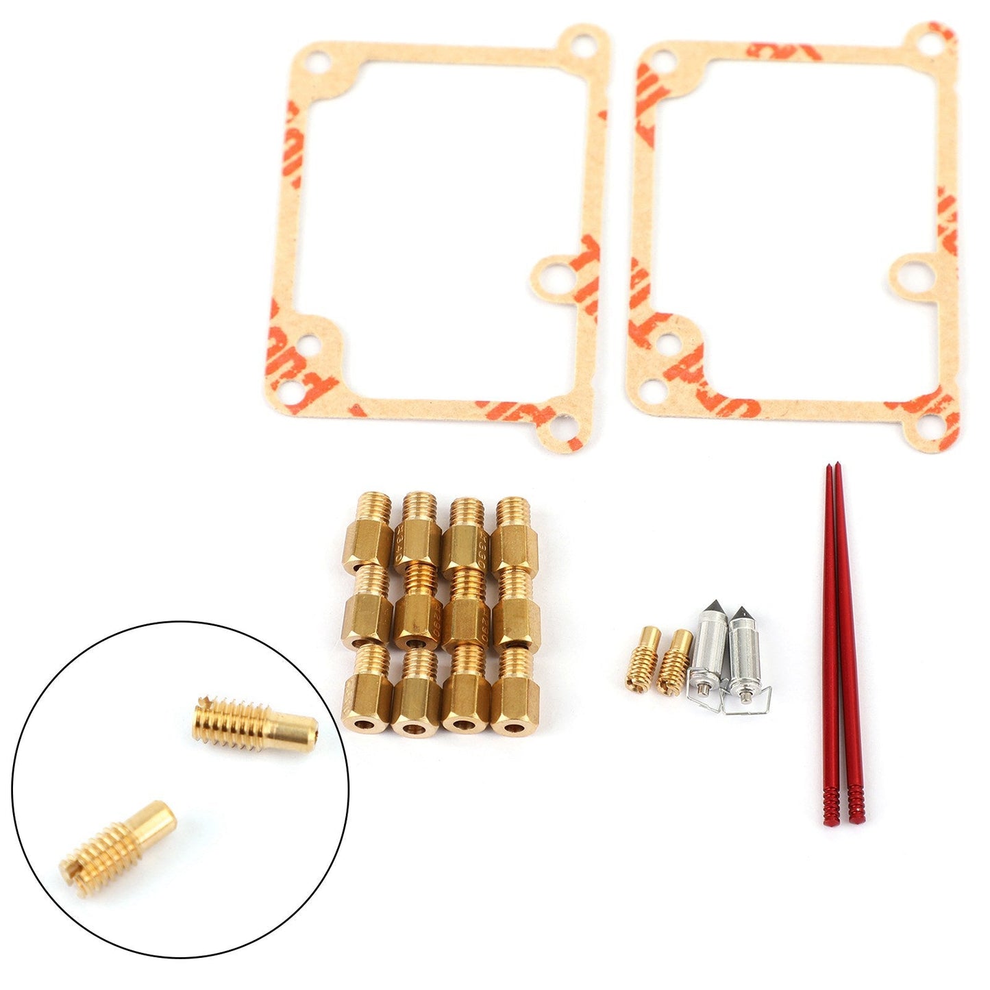 Kit de reparación y reconstrucción de carburador de motocicleta (4 unidades) compatible con Yamaha Banshee YFZ350