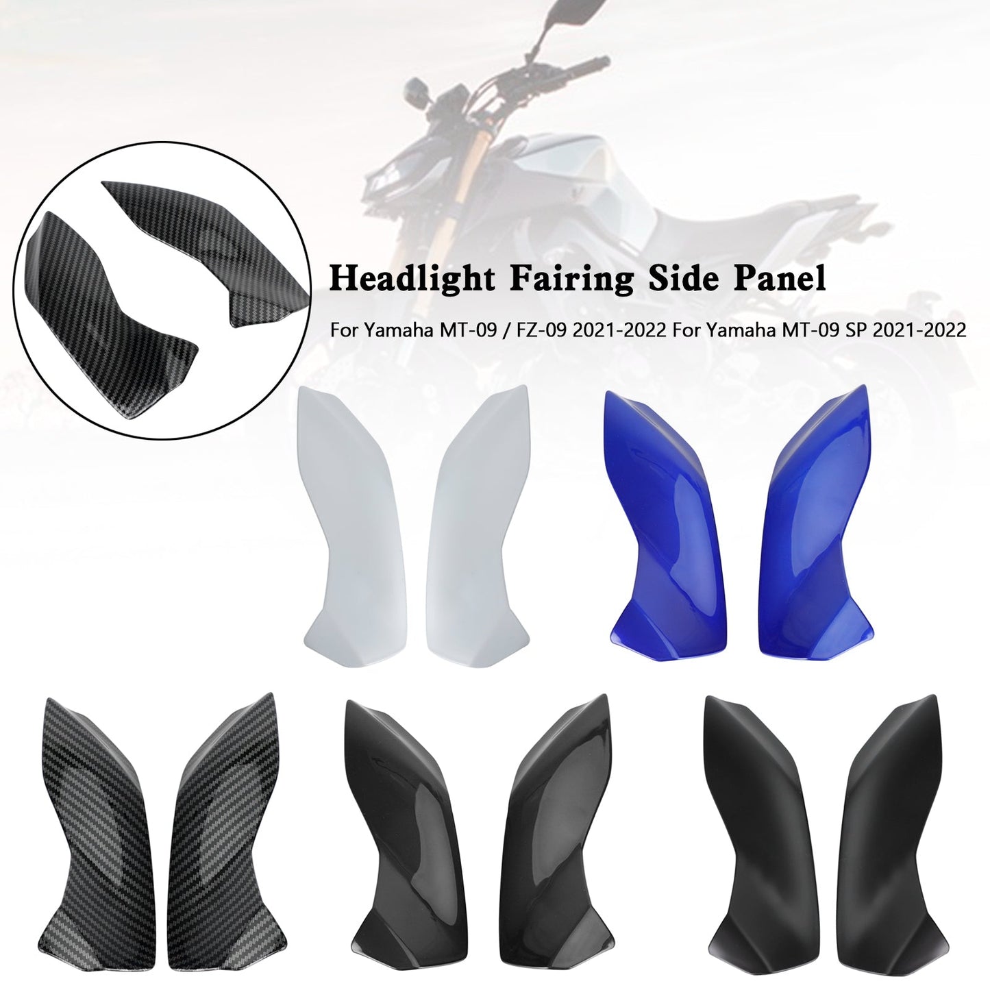 Headlight Fairing Side Panel For For Yamaha MT-09 FZ09 MT-09 SP 2021-2022