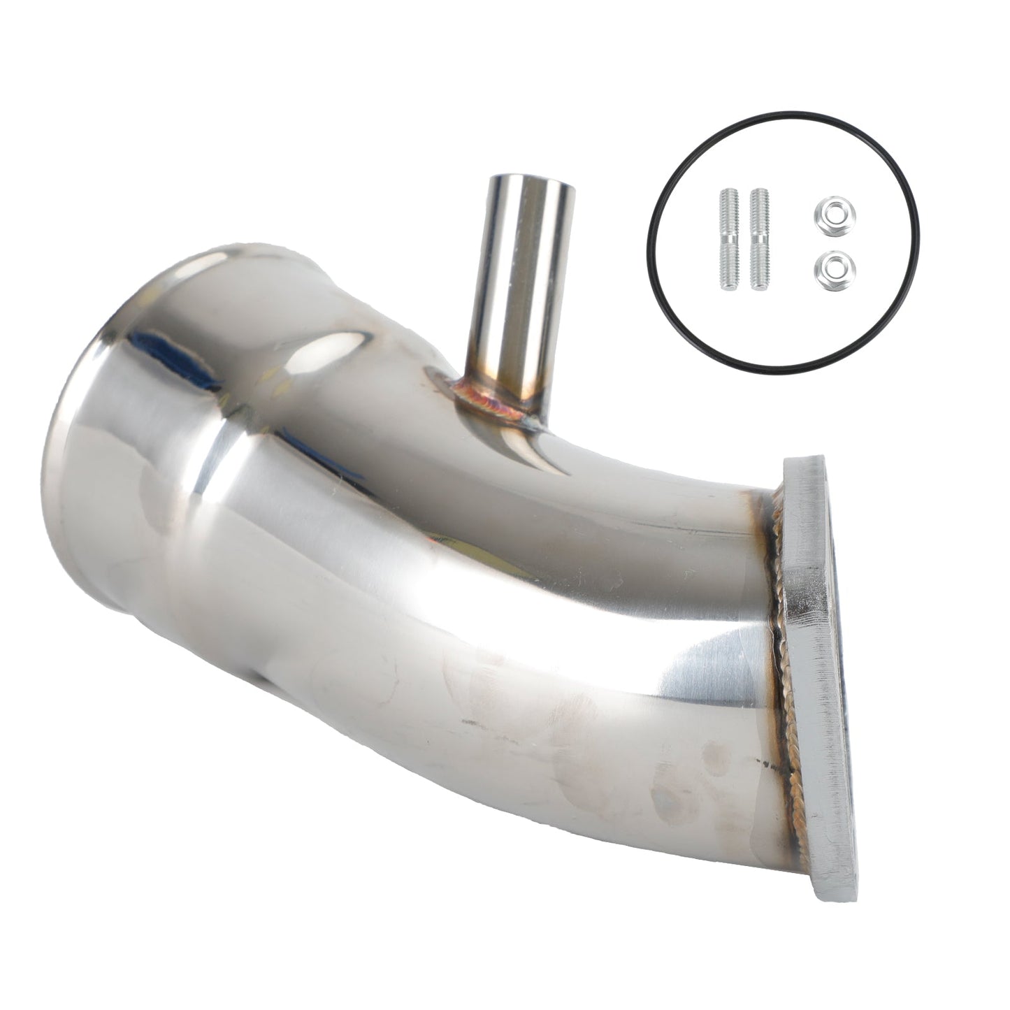 Kit de klaxon d'admission turbo argenté Duramax 3,5" pour Chevrolet Silverado 2500HD/3500HD 6,6 L L5P 2017-2019