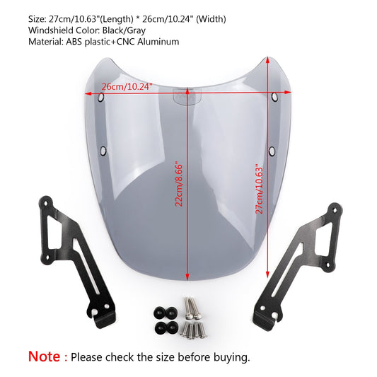 1x For 15-2018 Ducati Scrambler Windshield Windscreen Wind Defector protection G