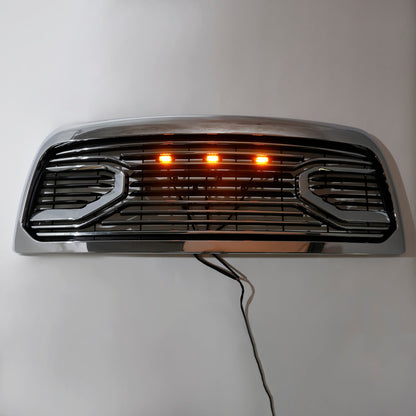 2010-2018 Ram 2500/3500 Laramie Chrome Front Bumper Grille W/ Led Light