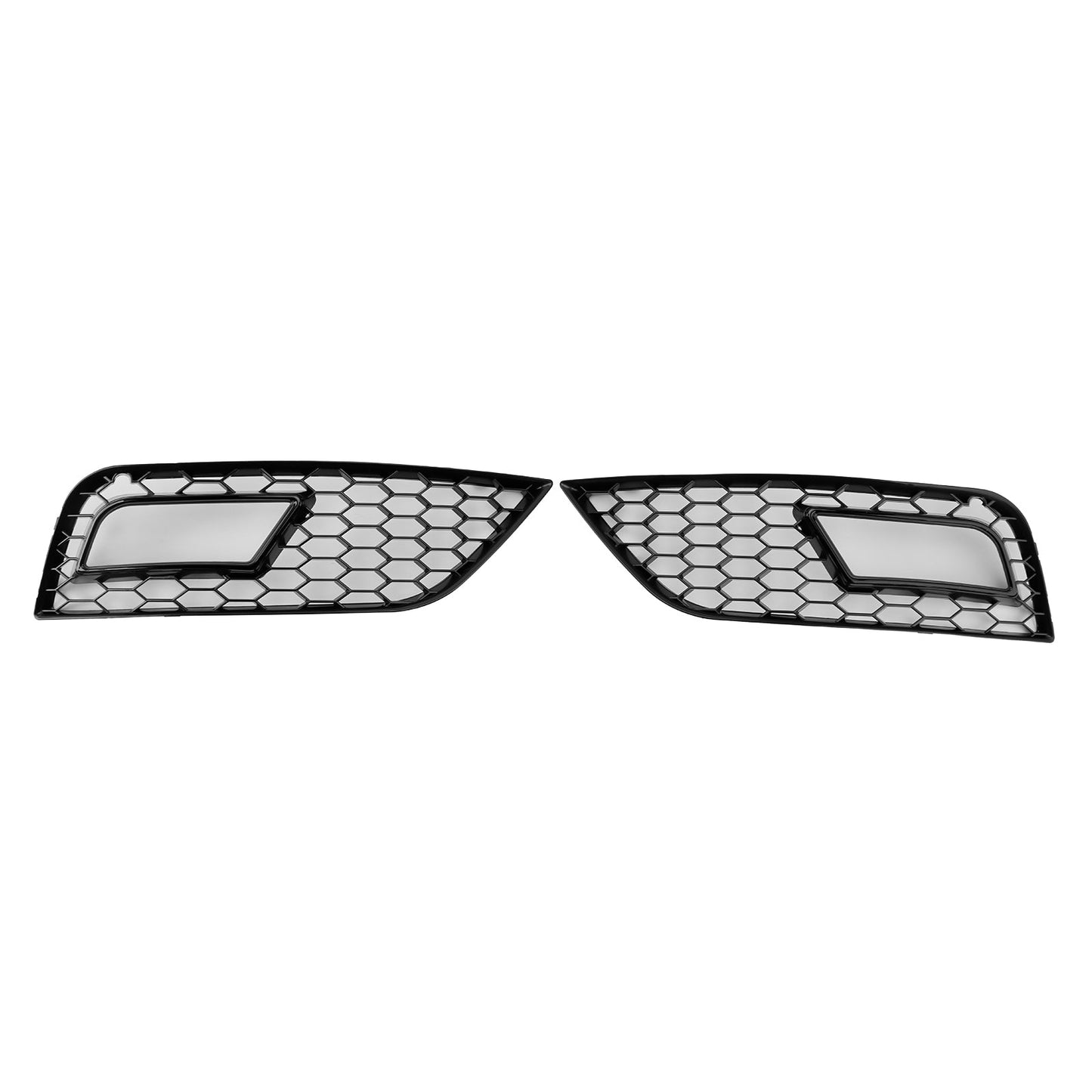 2013-2015 Black Honeycomb Fog Light Cover Fit Audi A4 B8.5 Standard Bumper
