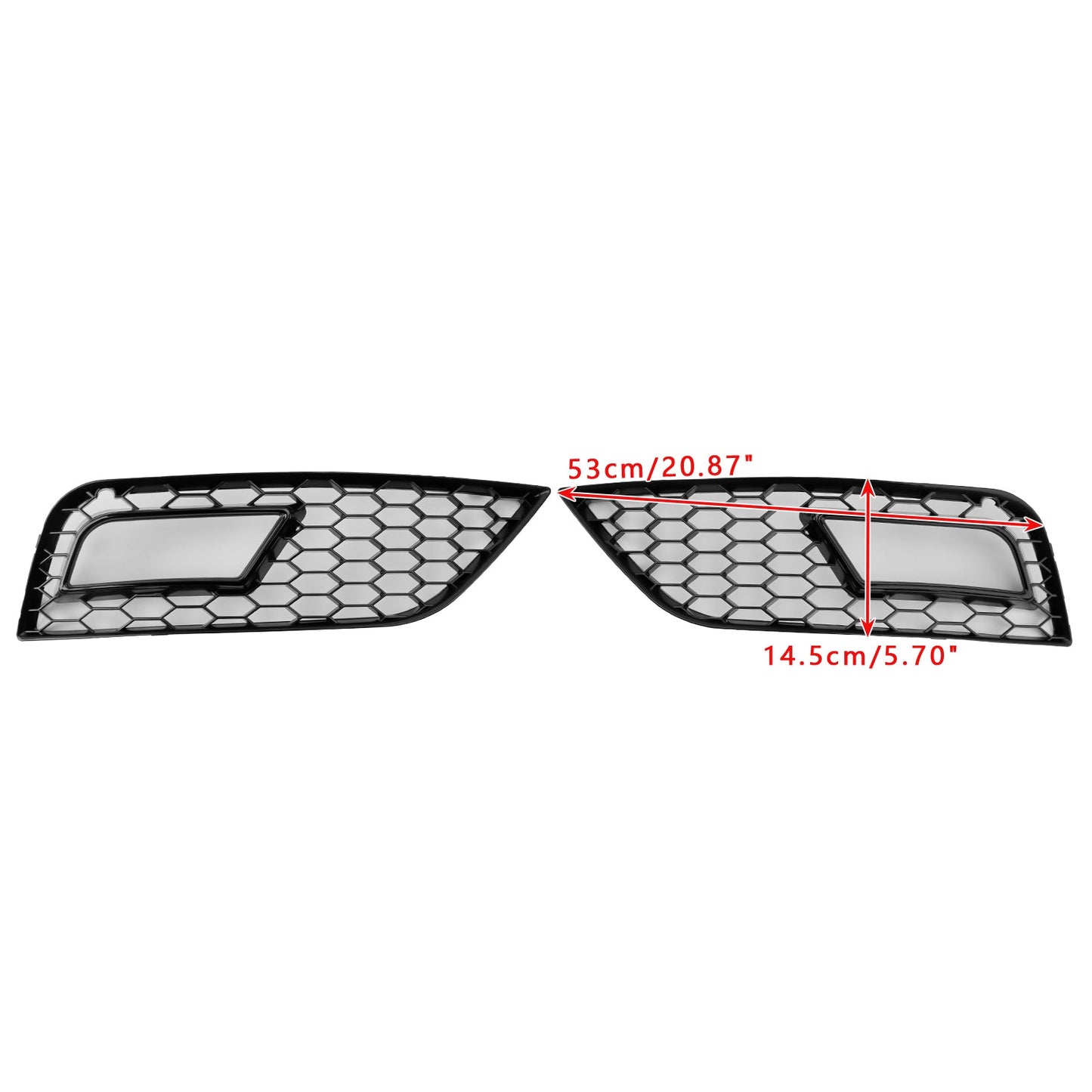 2013-2015 Black Honeycomb Fog Light Cover Fit Audi A4 B8.5 Standard Bumper