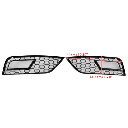2013-2015 Black Honeycomb Fog Light Cover Fit Audi A4 B8.5 Standard Bumper
