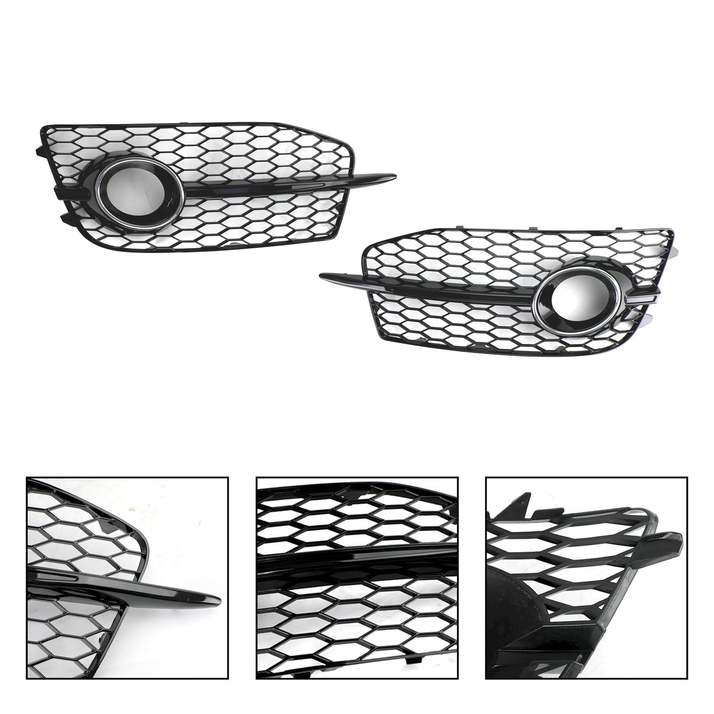 Audi 2012-2014 Q3 S-Line 8U0807682DSP9 2PCS Bumper Fog Light Grill Grille