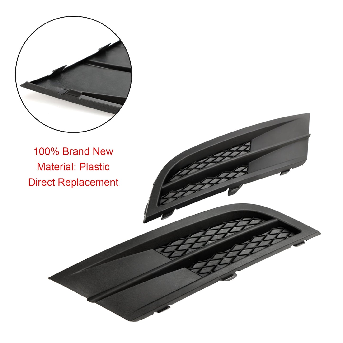 VW Jetta 2015-2018 Pair Fog Lamp Cover Grille Grill 5C6853665H9B9 5C6853666G9B9 VW1038135 Generic
