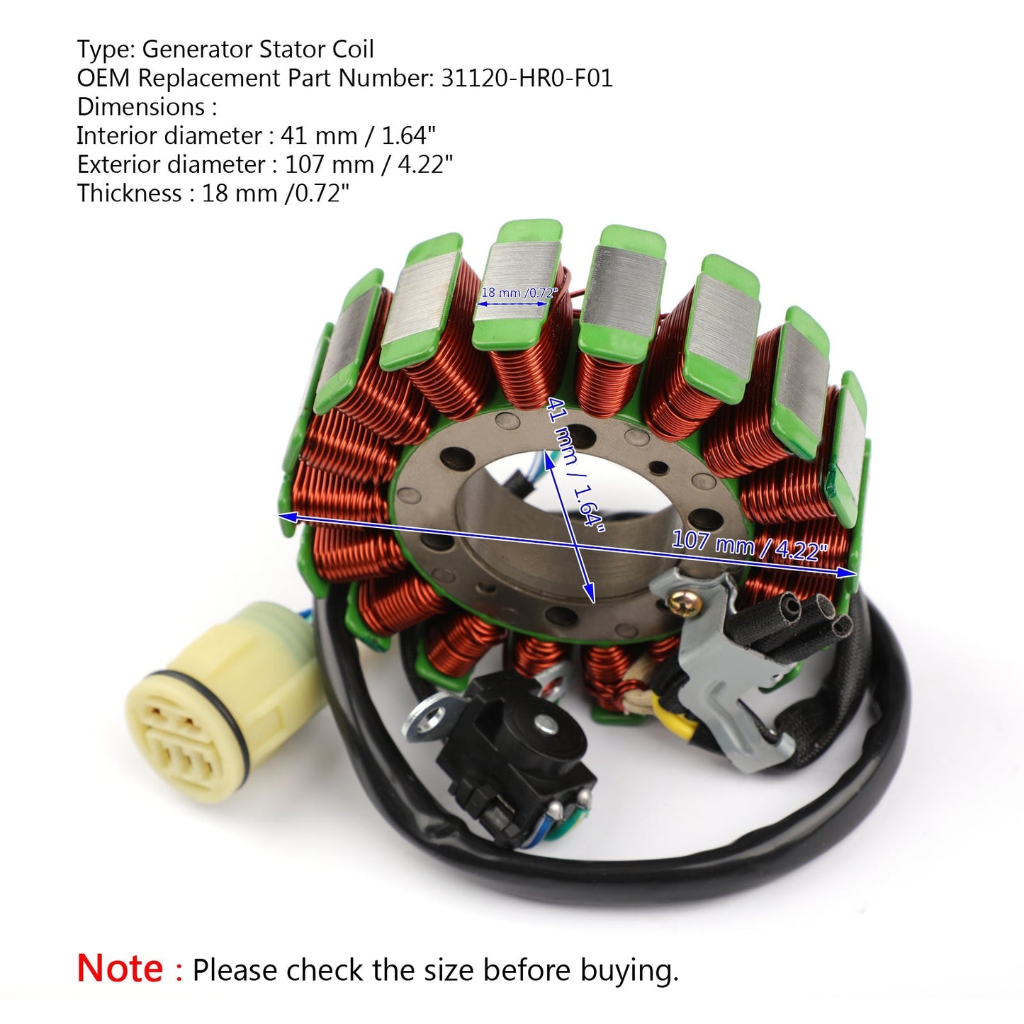 Generator Stator Coil For For Honda TRX500 Fourtrax Foreman 500 FM FE FPE FPM 12-13