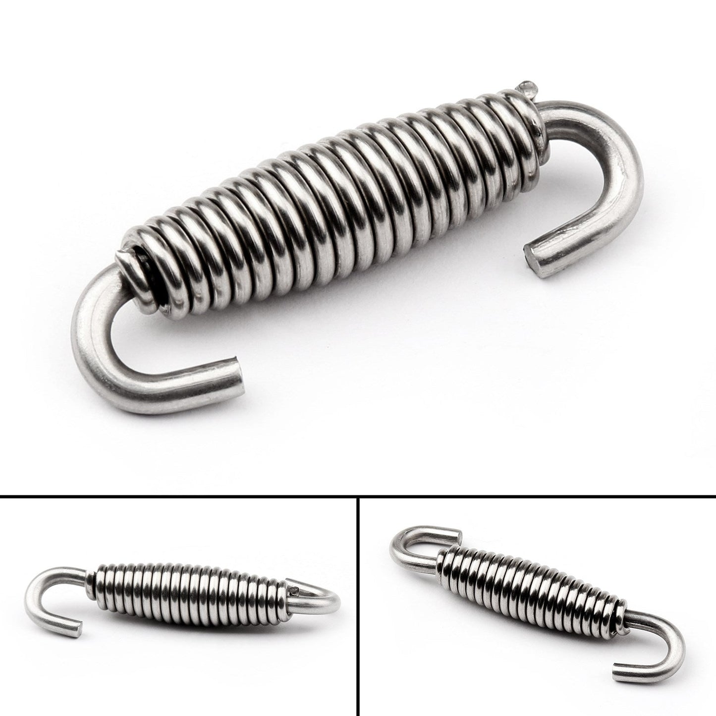 Punta de tubo de escape de acero inoxidable para motocicleta, 4 piezas, silenciador de resorte, TI UK 
