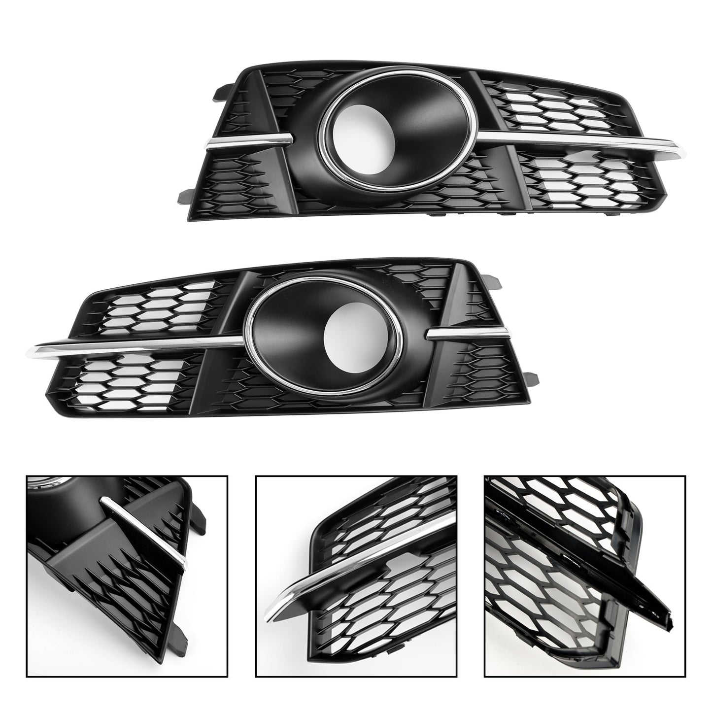 2016-2018 Audi A6 C7 A6l Fog Light 4G0807681AG 4G0807682AG Front Bumper Lower Grill Generic