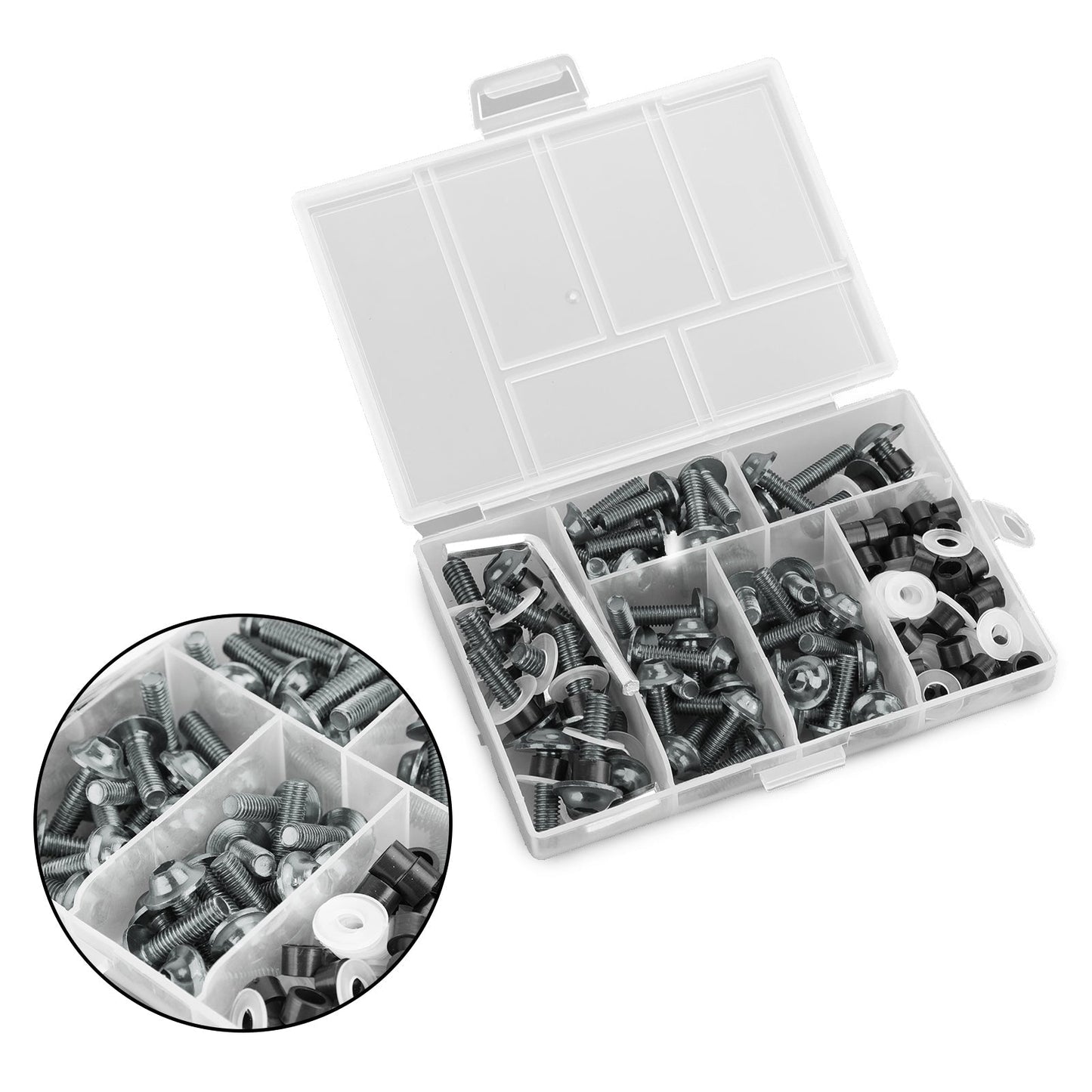 Kit de 158 boulons de carénage de pare-brise de moto sportive, clips de fixation, vis en titane