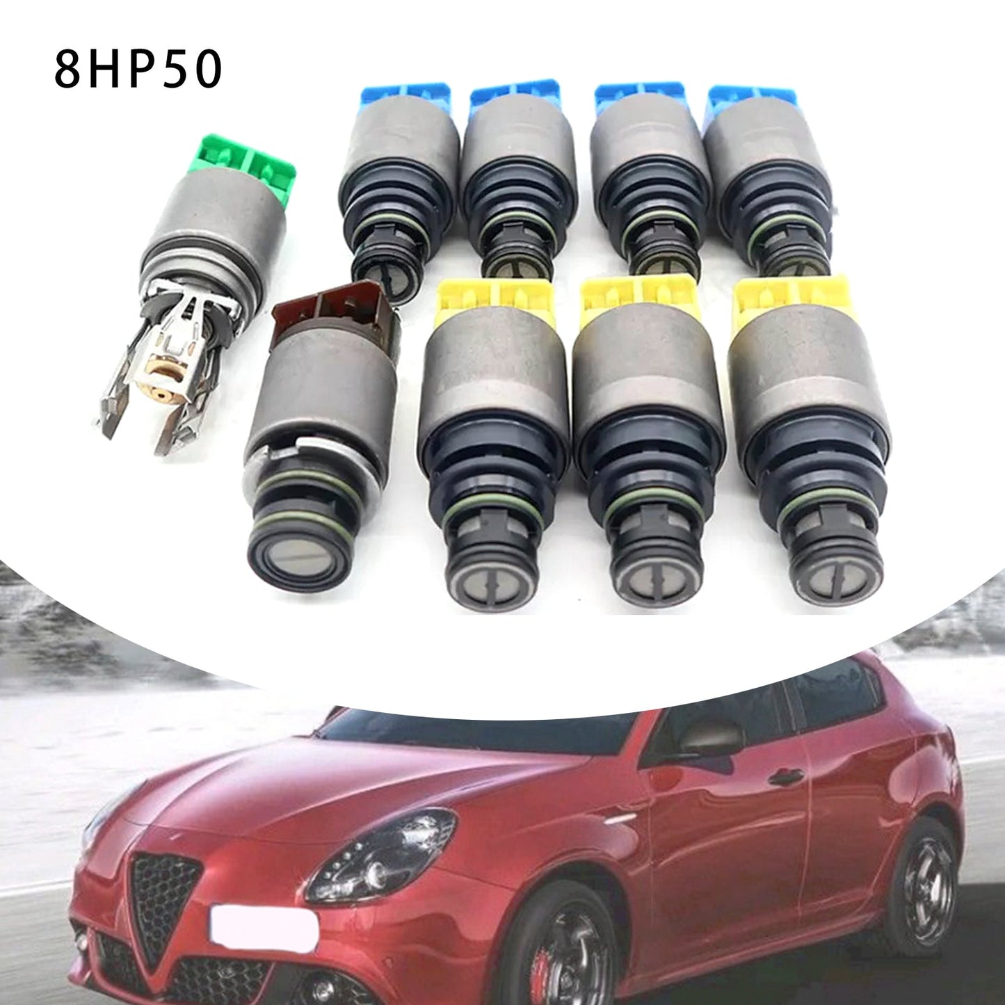 BMW Dodge Jeep Alfa Romeo 9Pcs 8-Speed Automatic Transmission Solenoid 8HP50