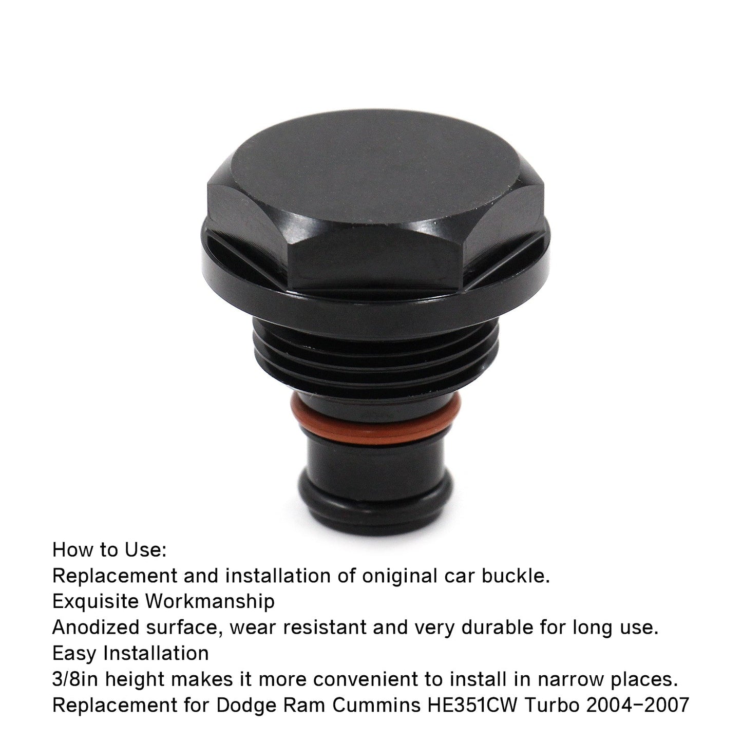 Bouchon de solénoïde de turbocompresseur Dodge Ram Cummins HE351CW 2004-2007, billette BWD-012B