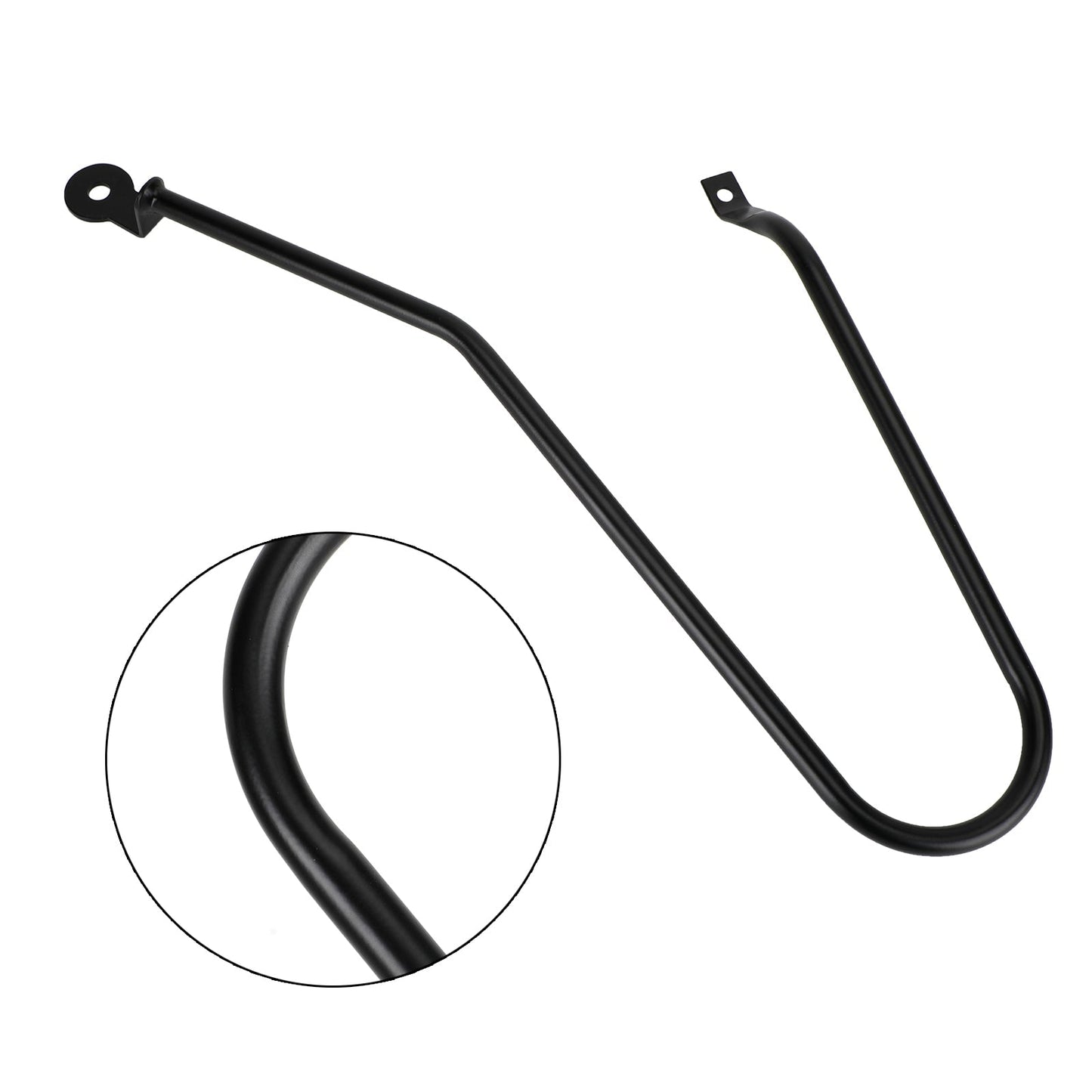Soporte de montaje para bolsa de sillín lateral, color negro, compatible con Triumph T100/T120 16-22 900 RIght
