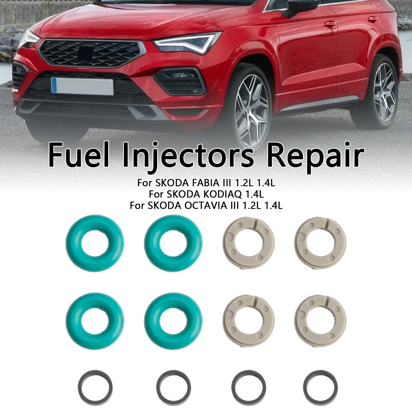 Kit d'entretien d'injecteur de carburant Volkswagen Beetle Golf Jetta Tiguan 4 pièces Joint torique 0261500354 04E906036E