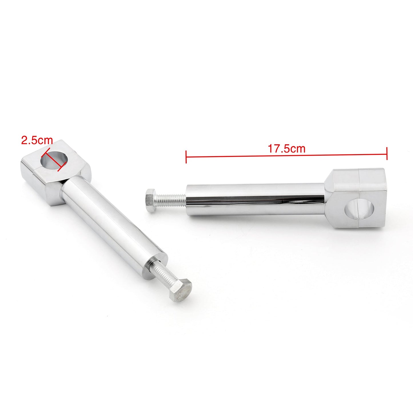 Elevador de manillar de motocicleta de 6" compatible con manillar de 1" cromado