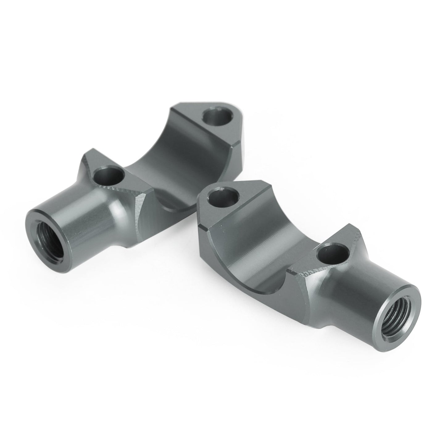 Paire de colliers de serrage pour maître-cylindre avec support de rétroviseur 10 mm x 1,25 mm pour guidon de 22 mm