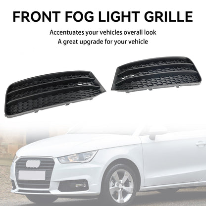2015-2018 Audi A1 8X 8XA807681B 8XA807682B 2PCS Front Bumper Fog Light Cover Grill Grille