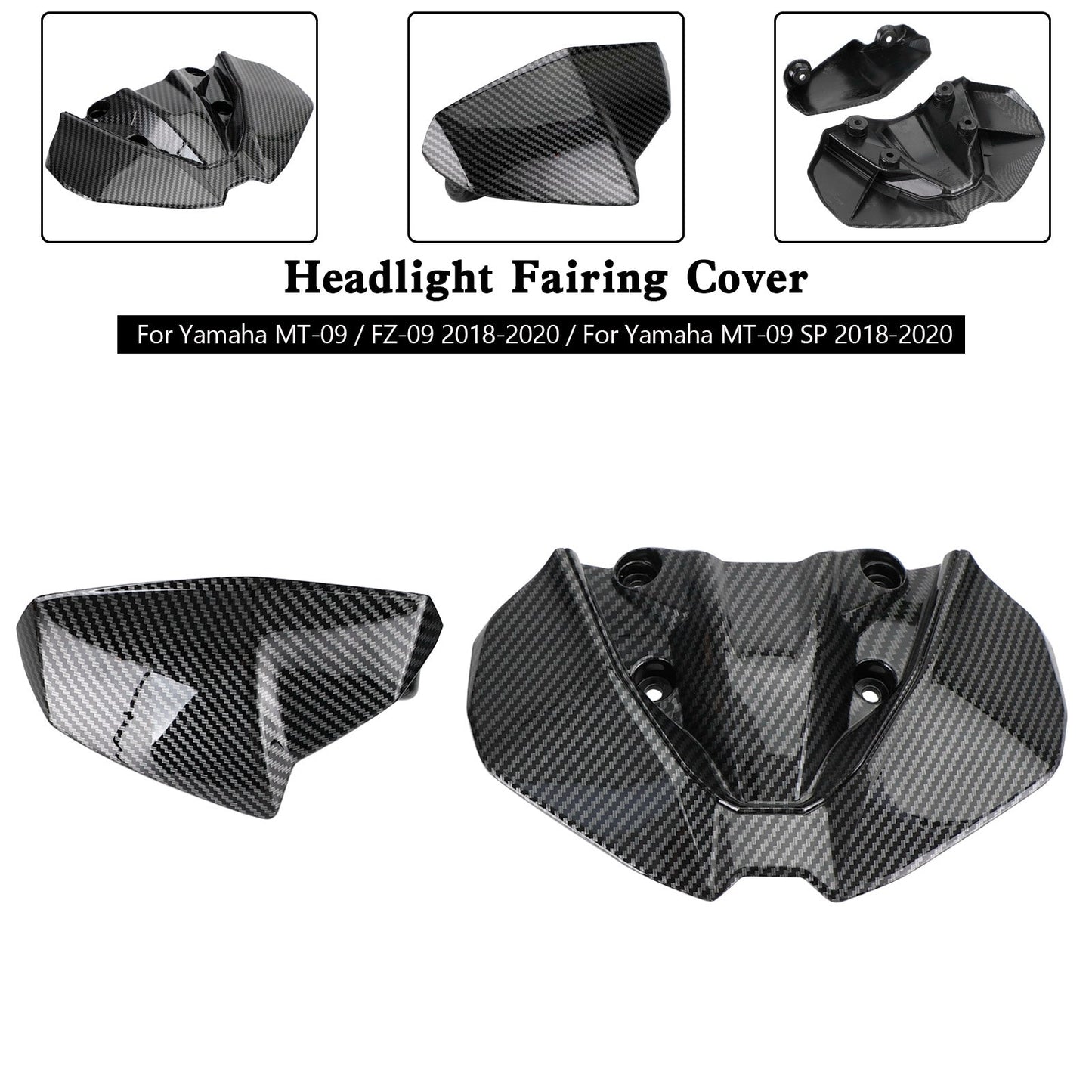 Headlight Fairing Windshield Cover For For Yamaha MT-09 FZ09 MT-09 SP 2018-2020