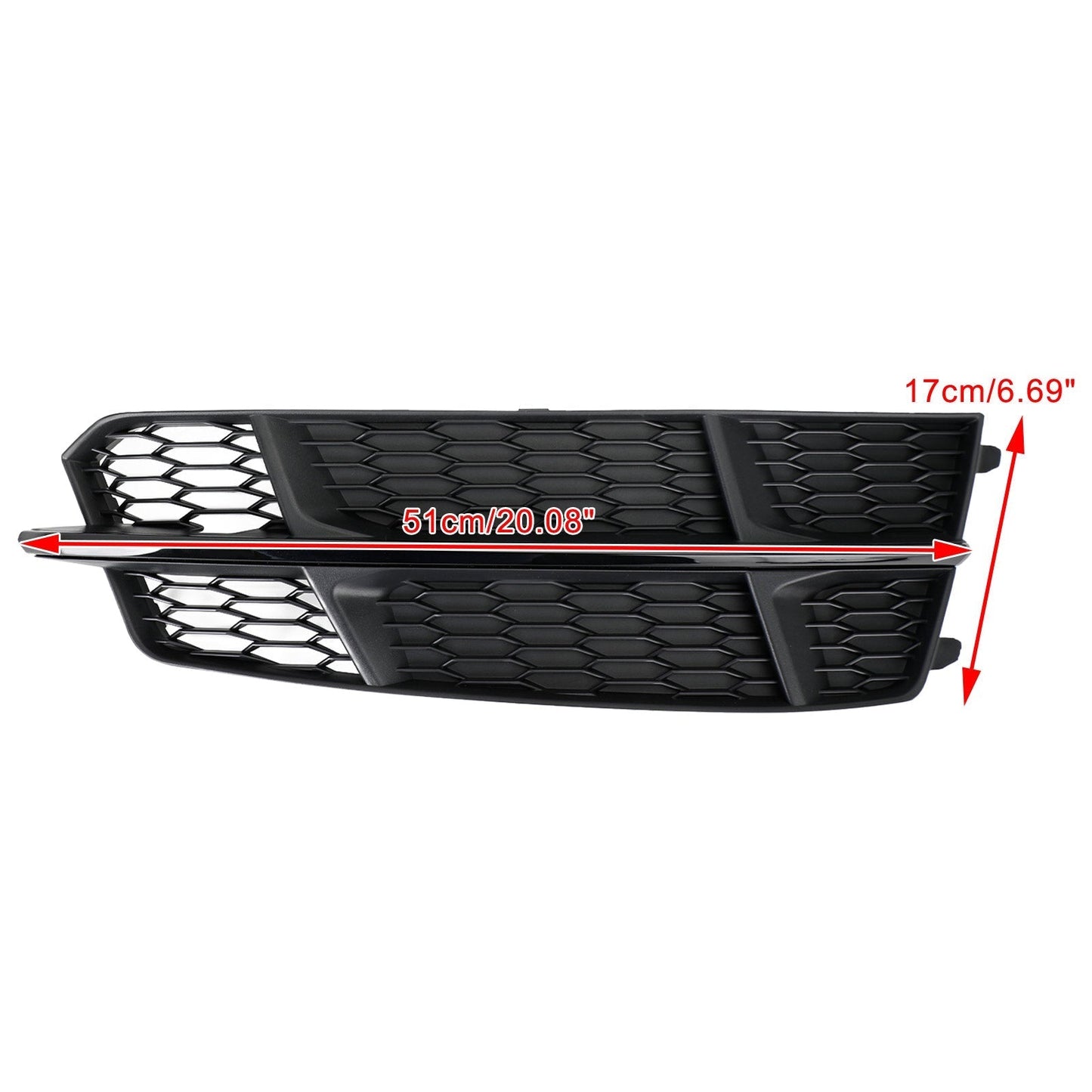 2016-2018 Audi A6 C7 S-Line Bumper Front Bumper Lower Grille Grill Matt Black 4G0807681AN 4G0807682AN Generic