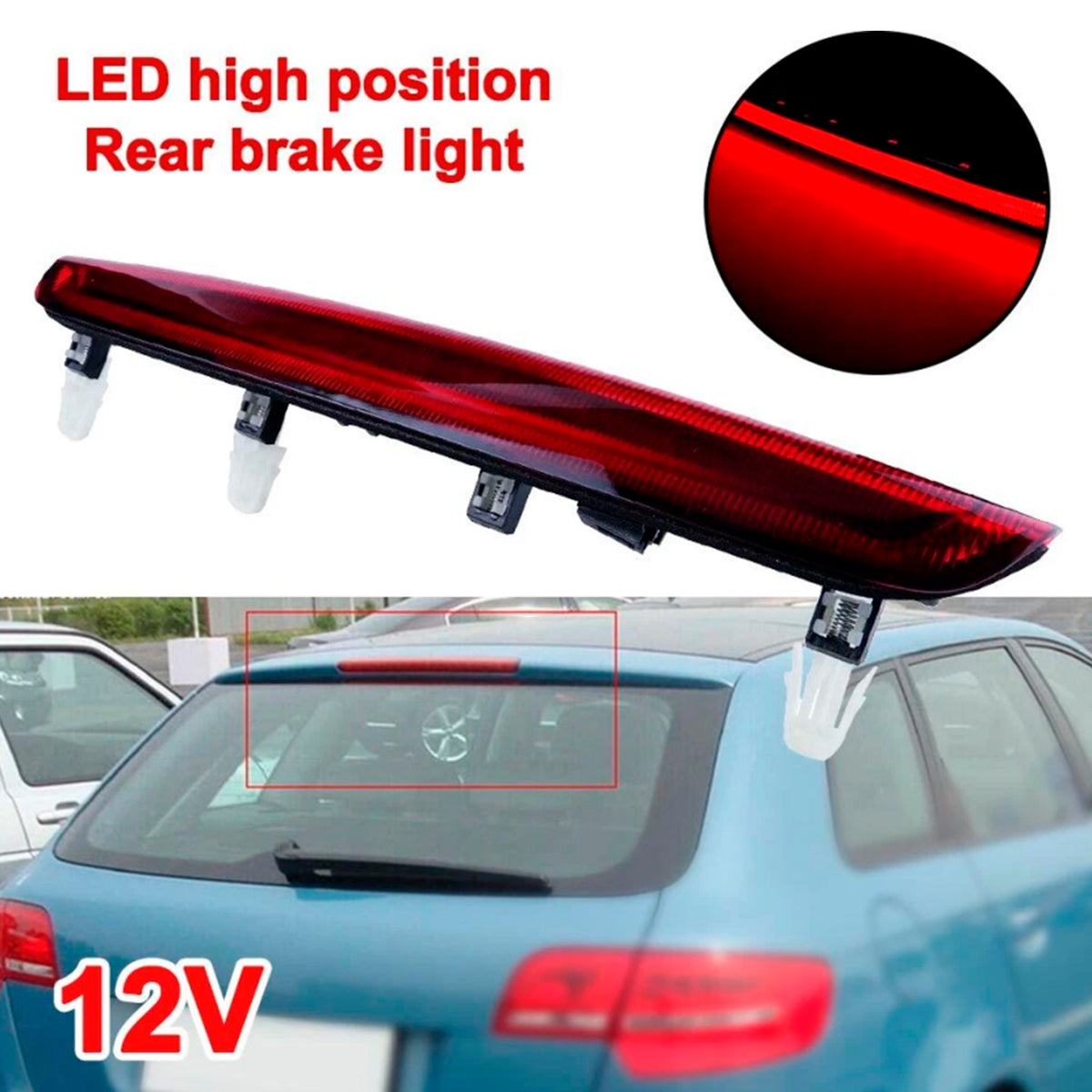 2010-2013 Audi A3 2.0L TDI DIESEL A/T TDI Hatchback 8P4945097C Third Brake Light Additional Brake Light