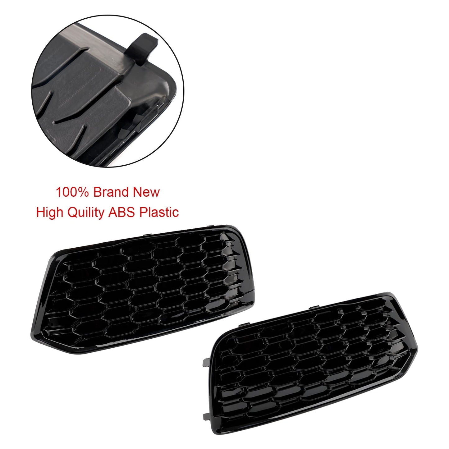 2018-2022 Audi Q5 Standard Version 80A807679D 80A807679DRU6 2PCS Front Bumper Cover Grille Grill Bezel Insert Generic