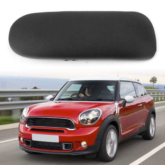 2002-2008 BMW Mini Cooper Center Console Sliding Top Armrest Cover Black/ Beige
