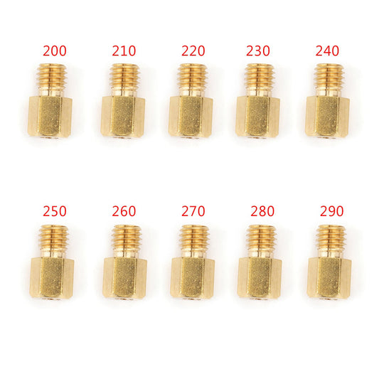 Lot de 10 carburateurs MIKUNI VM/TM/TMX 200-290 220 250 4/042 à gicleurs principaux hexagonaux