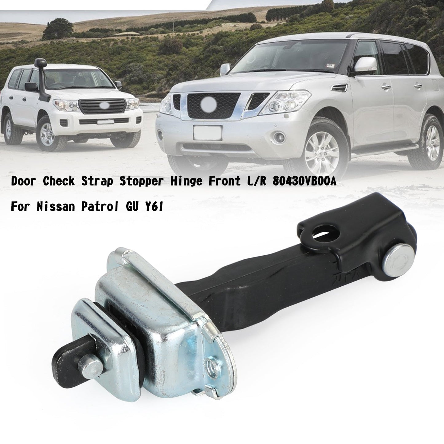 Charnière de butée de sangle de retenue de porte avant gauche/droite 80430VB00A pour Nissan Patrol GU Y61