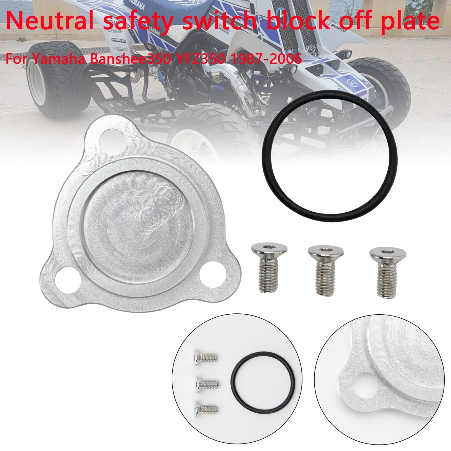 Placa de bloqueo del interruptor de seguridad neutral de Yamaha Banshee 350 YFZ350 1987-2006