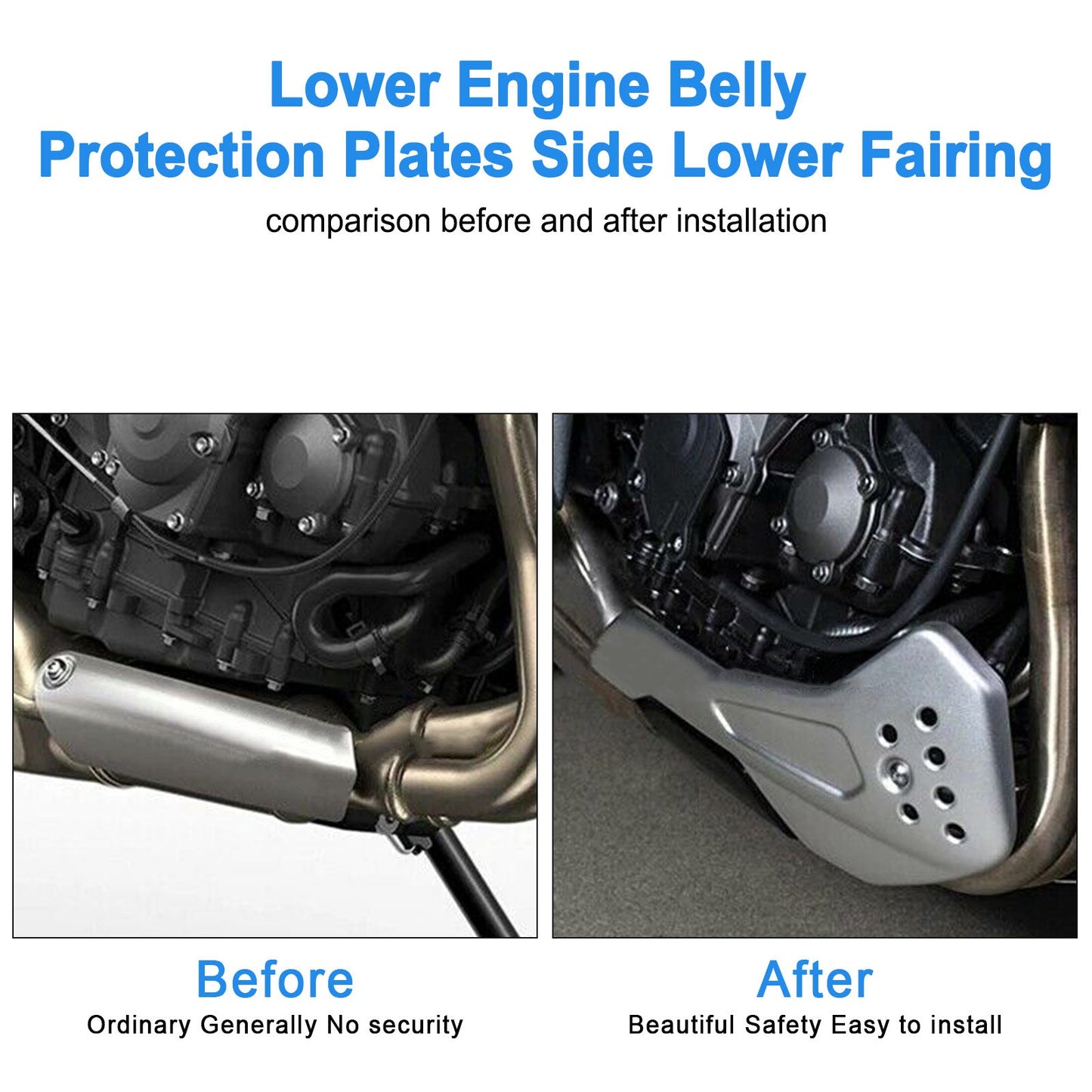 Lower Engine Belly Protection Plates Side Fairing For Trident 660 2021