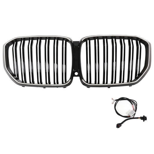 2019-2022 BMW X5 G05 M-Performance Double Slat Black Front Kidney Grille 51137454887