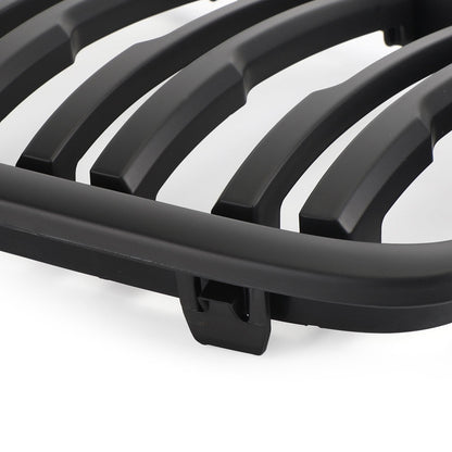 BMW 2009-2014 X1 SUV 51112993305 51112993306 Matt Black Dual Slats Front Hood Kidney Grill Grille