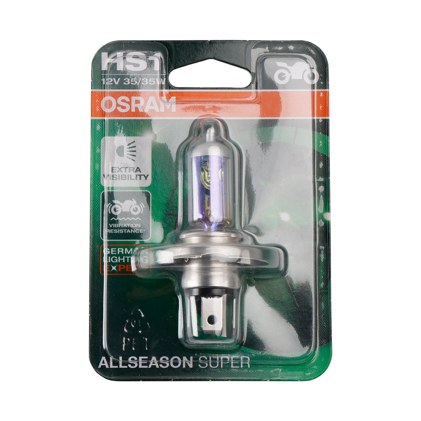 Lampe moto OSRAM toutes saisons HS1 PX43T 12 V 35/35 W 64185ALS